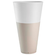 pot tokyo - gris - blanc - d50 h80 - grosfillex